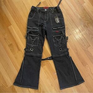 Tripp NYC Zip to Zip Flare convertible bondage pants